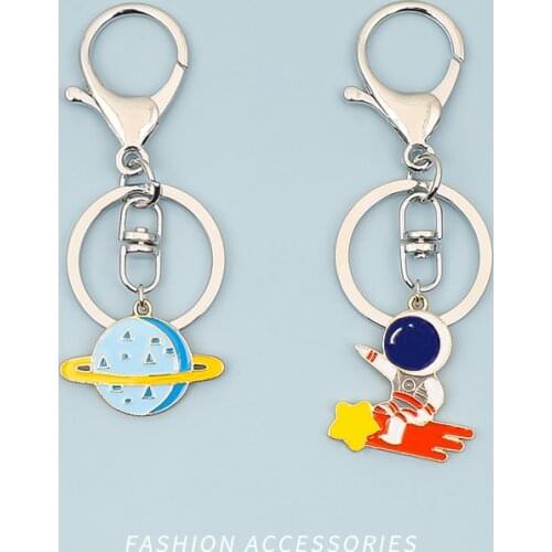 39Pcs Cute Planetary Astronaut Keychain Kawaii Airpods Anime Key Chain Accessories Pendant For Backpack KeyRing Gift Wholesale