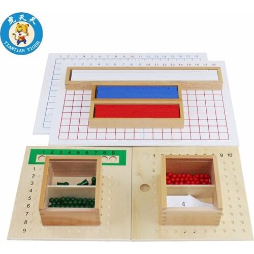 Montessori Kids Children Mathematics Toys Education Wooden Toys Addition, Subtraction, Multiplication and Division Boards