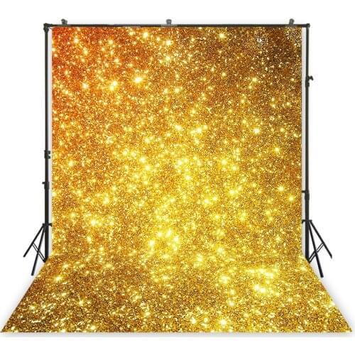 HUAYI Photography Backdrop Gold Sparkling Bokeh Newborns Child Photo Background Studio Customize Birthday Photobooth XT-1603