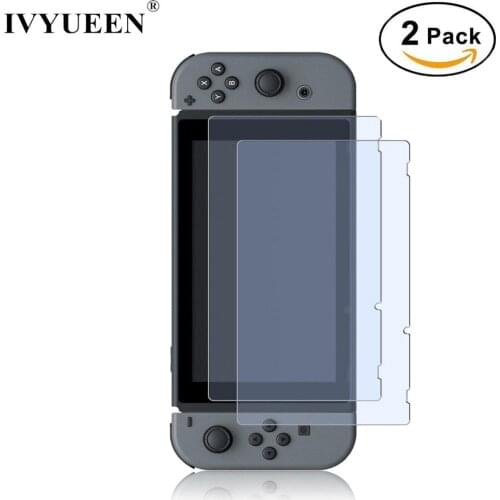 IVYUEEN 2 Pcs 9H Premium Tempered Glass Screen Protector for Nintendo Switch NS Console Protective Film Cover for Nintend Switch