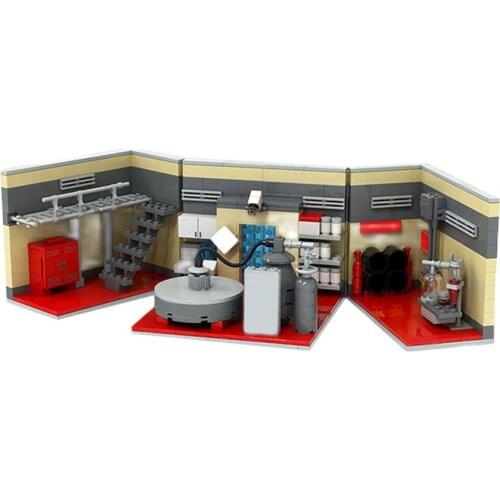 American TV Show Classic Breaking Bad Laboratory Building Blocks Kit High-Tech Lab House Bricks Idea Toys MOC Children Gifts