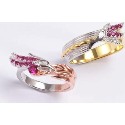 LISM Game Ring League of Heroes Rakan and Xayah Couples rings Personality Fine jewelry Game Characters