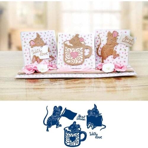 3 Little Mice Metal Cutting Dies Silver Stencil For Scrapbooking Album Paper Cards Crafts New 2019 Decorative Embossing