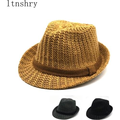 2020 New Autumn Winter Retro Mens Hats Fedoras Top Jazz Plaid Hat Adult Bowler Hats soft Version chapeau Hats