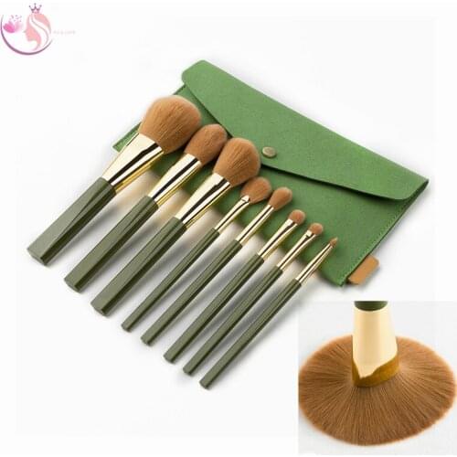 New 8Pcs Portable Soft Makeup Brushes Set Foundation Loose Powder Blush Eye Shadow Lip Concealer Brush beauty tool 2021