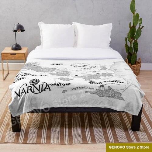 Map of Narnia White Blanket Fleece Plush Blankets on Bed/Sofa Sleeping Cover Bedding Throws Bedsheet for Kids Adult