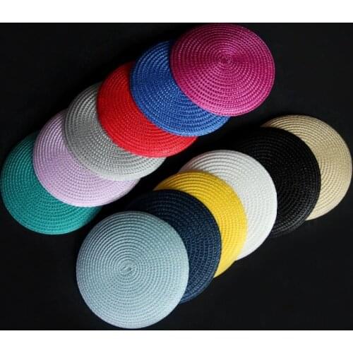 Wholesale Round straw base Disc Saucer Fascinator Base for sinamay fascinator hair accessory church wedding womens hat derby