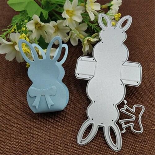 Easter 3D Effect Bunny Box Metal Cutting Dies DIY Box Scrapbooking Paper Stencil Card Decorative Craft Embossing Die Cuts