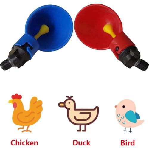 10Pcs Poultry farming Chicken Drinker Cups Poultry Waterer Water Drinking Dispenser Cups Bowls Water Drinker Tool for Bird Quail
