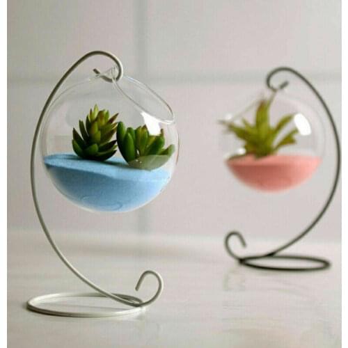 Flower Plant Clear Glass Vase Hanging Planter Terrarium Container Party Wedding Decor Bottle Pot Home Garden Ball Round Vase New