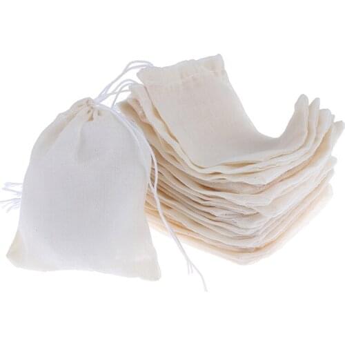 20pcs/lot Empty Tea Bags With String Teaware Filter For Herb Loose Tea Soup Flavoring Cooking Teabags Kitchen Accessaries