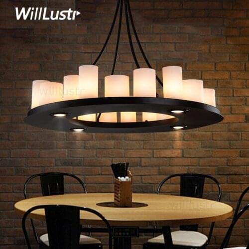 Replica Kevin Reilly Hemel Math Ring Pendant Light Candles Hanging Lamp Restaurant LED White Glass Suspension Candle Chandelier