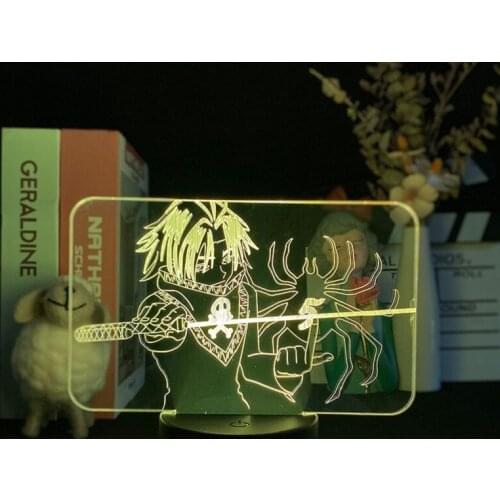 LED Night Light for Kids Gift Anime Feitan Figure 3D Neon Lamp Hunter X Hunter Color Change Nightlight Room Party Club Decor