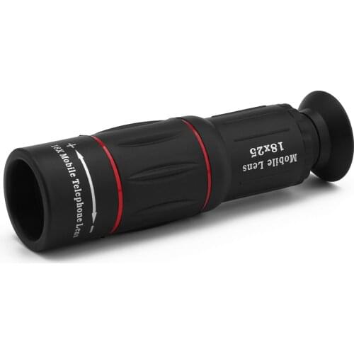 18X 1000m/3280ft Zoom Telescope Phone Camera Lens Universal Cell Phone Telescope Monocular Outdoor Camping Portable
