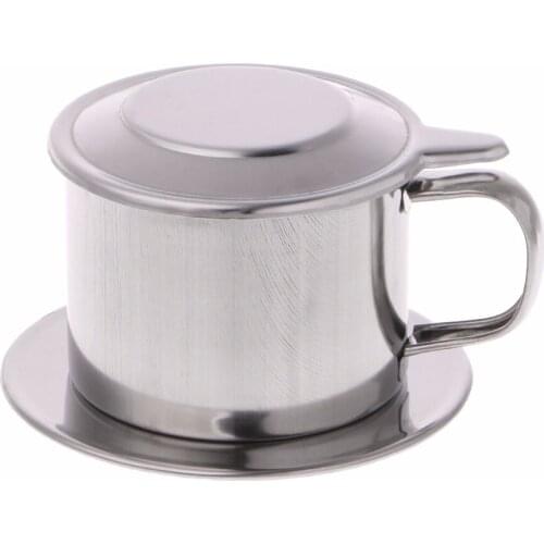 Vietnamese Coffee Filter Stainless Steel Maker Pot Infuse Cup Serving Delicious Household Coffee Accessories S/L C42