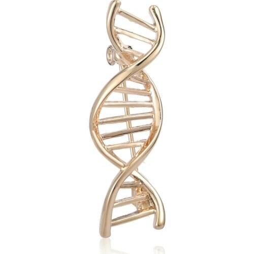 Blucome Gold Color Cell Shape Brooches For Women Medical Scientist Coat Shirt Badge Chemistry Jewelry Gift for Doctor Nurse Pins