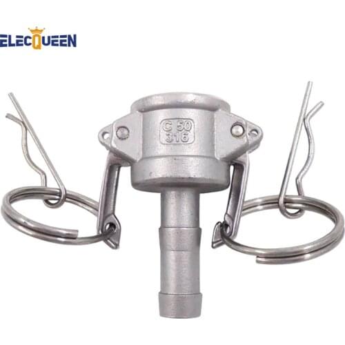 1/2'' Type C Stainless 316 Coupler Camlock Fitting Stainless Steel Hose Tail Barb SS Fitting Cam and Groove Coupler