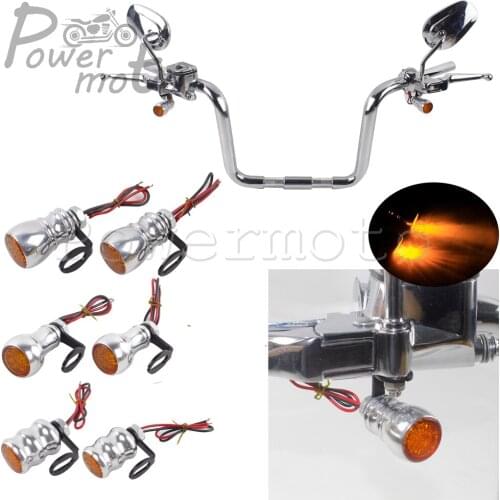 1 Pair Motorcycle 12V Amber Turn Signal Headlight Blinker Dirt Bike Universal LED Indicator For Yamaha Kawasaki Suzuki Honda