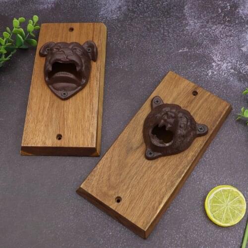 1PC Vintage Bottle Opener Wall Mounted Glass Beer Bottle Opener Bar Tools Drinking Accessories Home Decor Kitchen Party Supplies