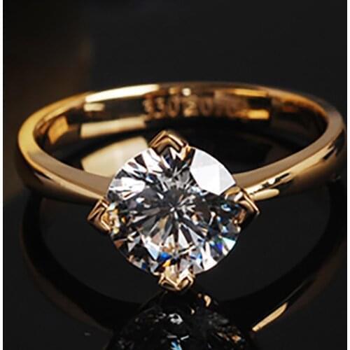 10K Au417 Rose Gold Women Ring Moissanite Diamonds 1 2 3 4 5 Carat Round Wedding Party Engagement Anniversary Ring Classic