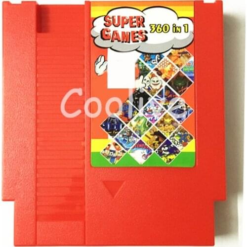 360 in 1 for 72 Pin 8 Bit Best Video Games of All Time With Chip 'n Dale 1 2 Snow Bros Tetris 2 Tekken Turtle