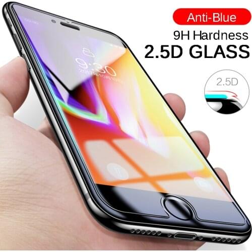 9H 2.5D Clear Tempered Glass For iPhone 6S 6 7 8 Plus 7+ 8+ Screen Protector Anti Blue Ray Light Eyes Care Protective Film