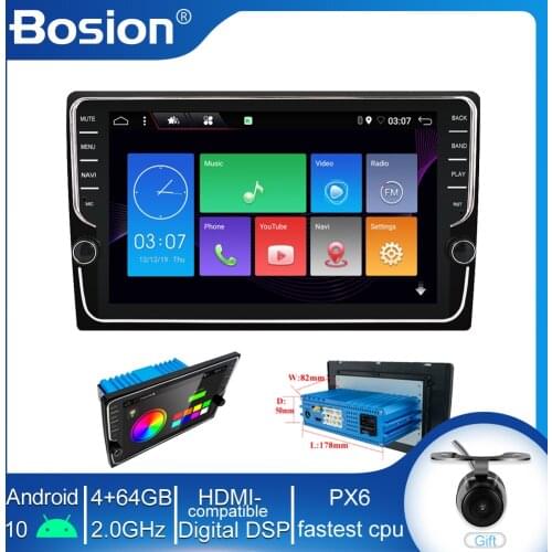 4G RAM Car Multimedia Payer 1din Android 10.0 Car Radio For Universal Car Gps Navigation BT FM AM RDS WI-FI Camera SWC map+cam