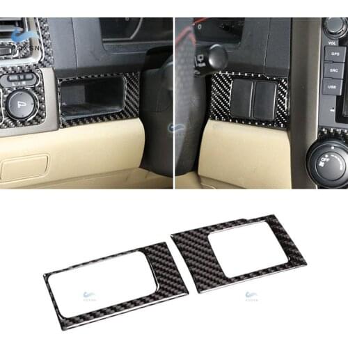 For Honda CRV 2007 2008 2009 2010 2011 Car Carbon Fiber Center Dashboard Side Storage Card Box Frame Cover Protective Trim
