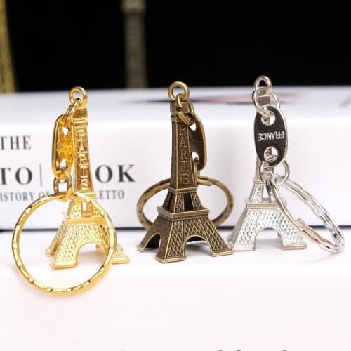 Eiffel Tower Key Chain Key Ring Car Motorcycle Keychain Height Metal Creative Model Keyring For Christmas Gift