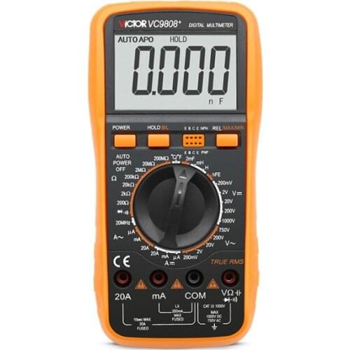 High Quality VICTOR 3 1/2 Digital multimeter DCV ACV Electrical Meter ammeter 20A voltmeter Inductance Frequency tester