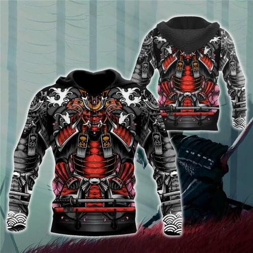 CLOOCL Japanese Sakura Samurai Hoodie 3D Print Men Long Sleeve Sweatshirt Unisex Casual Streetwear Zipper Coat Drop Shipping