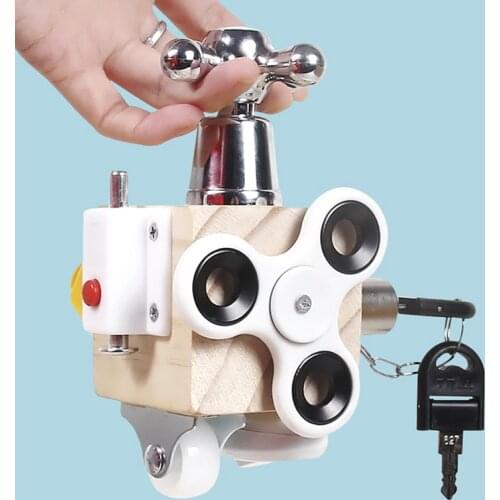 Montessori Kids Wooden Busy Board Unlock Training Toy Baby Tool Toy Early Learning Education Wood Preschool Toys for Children