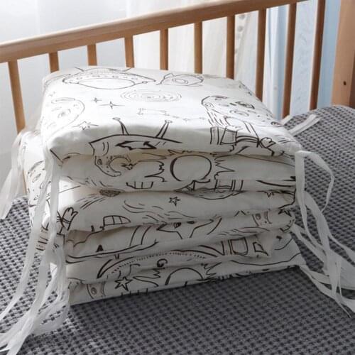 Baby Bed Thicken Bumper One-piece Crib Around Cushion Cot Washable Anti-collision Protector Pillows Newborns Room Decor