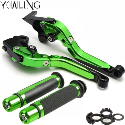 For Kawasaki ZX636R ZX6RR 2005 2006 Motorcycle Adjustable Folding Brake Clutch Levers Handlebar Hand Grips Handle bar 22mm