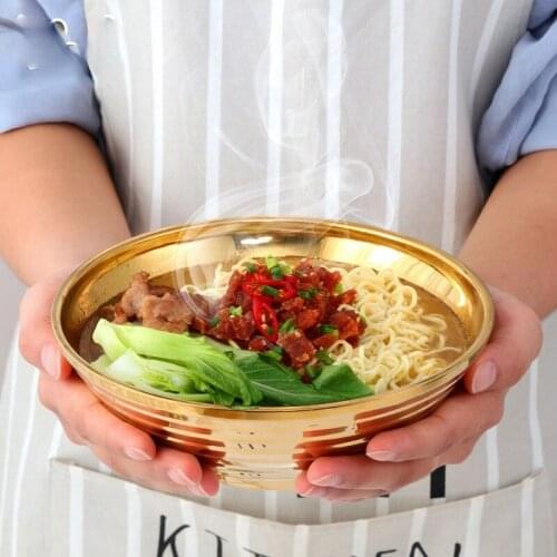 304 stainless steel household soup bowl creative line double-layer thickened anti-scalding instant noodle bowl