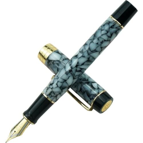 Jinhao 100 Centennial Resin Fountain Pen Ice Gray EF/F/ 18KGP M/Bent Nib with Converter Writing Business Office Gift Ink Pen