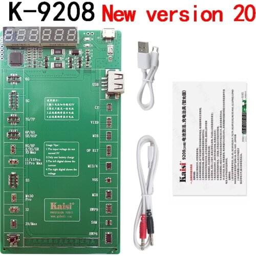 K-9208 Phone Battery Activation Board Charging USB Cable For iPhone 5-12 ProMax VIVO Huawei Samsung xiaomi Circuit Test