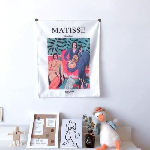 Matisse Painting Tapestry Wall Decor Small Size Wall Cloth Decoration Dorm Room Decor Modern Art Ins Nordic Style 40*50CM