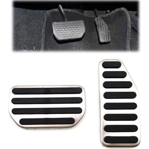 2Pcs/Set AT Car Brake Clutch Fuel Gas Pedal Foot Pads Cover For Suzuki Swift 2005-2016 / Jimny 2016-2019 LHD