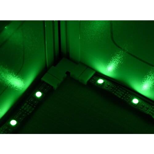 10 Pcs LED Connectors Kit 10mm Right Angle Corner Solderless Connector For 3528/5050 Smd Rgb Fireproof Material Led Strip Lights