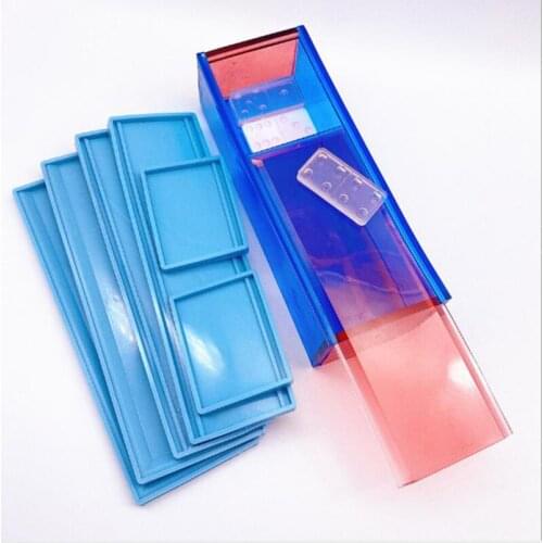 Domino Box Silicone Mold Set, Soft Domino Storage Box Resin Mold, Jewelry Storage Box Epoxy Resin Mould for Resin Casting DIY