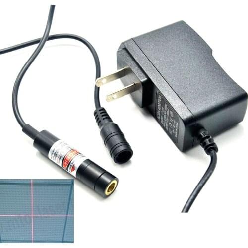 20mw 650nm Cross Red Laser Module Lights Printing/Sewing Machine Positioning w 5V AC Adapter