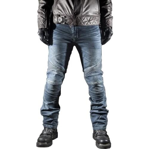 Locomotive Riding Jeans Motorbike Riding Touring Casual Pants Moto Trousers With Pads