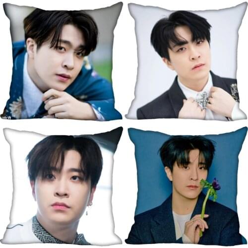 New GOT7 Mark Pillow Case For Home Decorative Silk Pillows Cover Invisible Zippered Throw PillowCases 40X40,45X45cm 0519