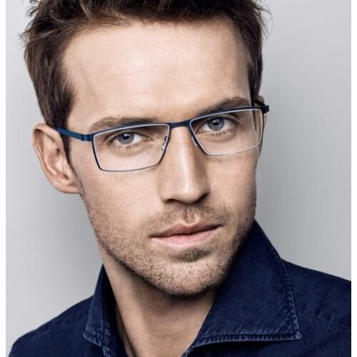 Titanium Glass Frame Optical Eyeglasses Frame Eyewear Square Vintage Denmark Brand Hand Made No Screw Men Classic Oculos de Grau