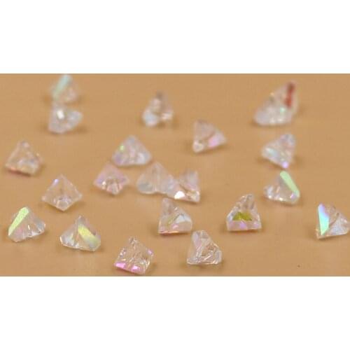 Wholesale 6mm 100pcs Triangle Austria Crystal Beads For Jewelry Making DIY Handmade Bracelet
