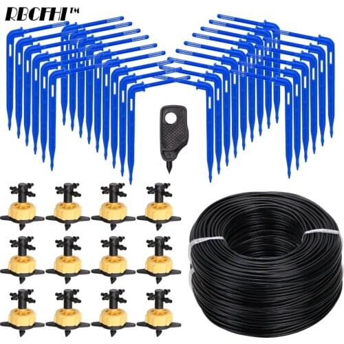 20M 1/8'' Multi-Outlet Dripper Potted Plant Irrigation Watering System Drip Greenhouse 3/5mm 4-Way Arrow 2-Way Emitter Garden