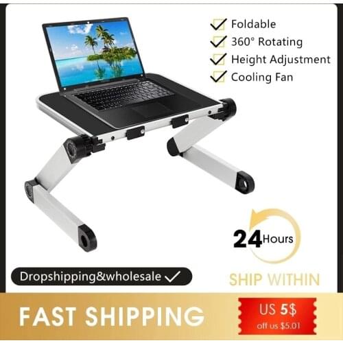 Adjustable Aluminum Laptop Desk Stand Table Vented Portable TV Bed Lapdesk Tray PC Table Sofa Stand Up Working Office Desk Tools