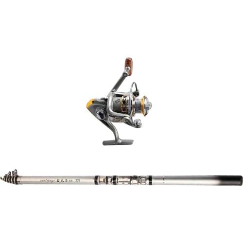 Telescopic Rock Fishing Rod Backpack Fishing Pole Reel Medium Power Gear