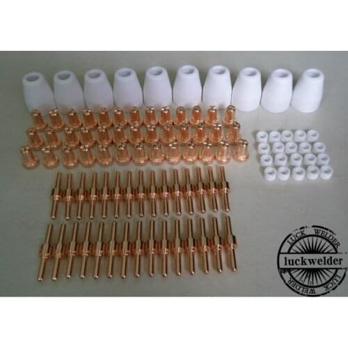 Extended long Plasma Cutter Tips Electrodes for PT-31 LG40 CUT40 50 Consumables 130pcs